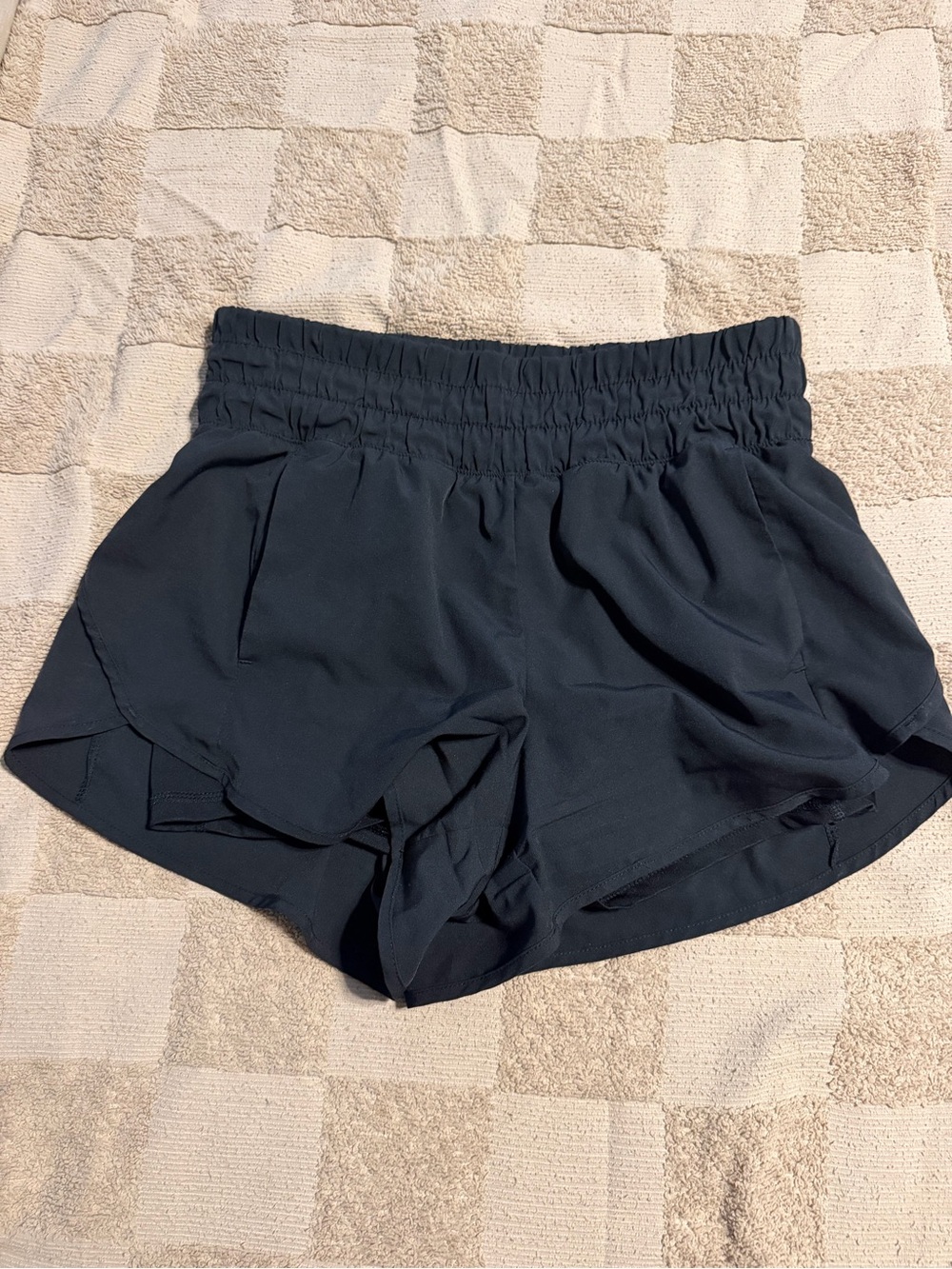 Avia Black Elastic Waist Athletic Shorts